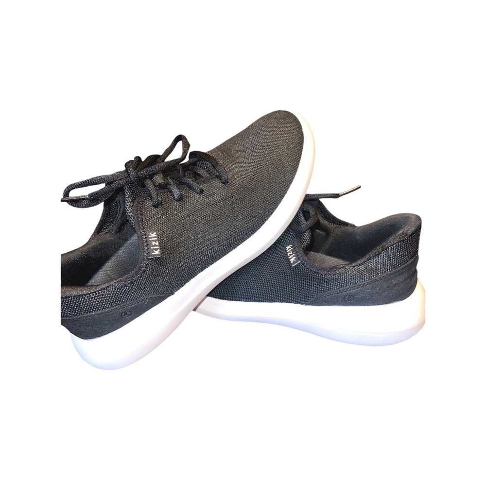 Kizik Womens 9.5 Madrid Eco Knit Black‎ Comfort Lace Up Shoes Hands Free  Mens 8
